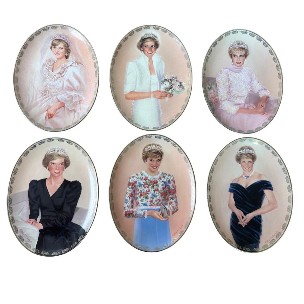 Princess Diana Collector Plate Set 6 Plate Limited Edition, Bradford Exchange